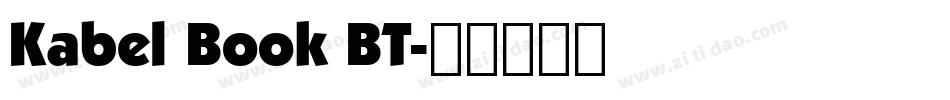 Kabel Book BT字体转换